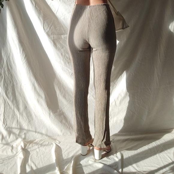 Zara Tan Brown High Waisted Pleated Pants - Picture 2 of 3